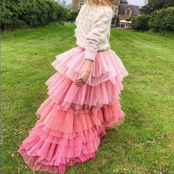 LOVESHACKFANCY OMBRÉ SKIRT - Picture 7 of 10